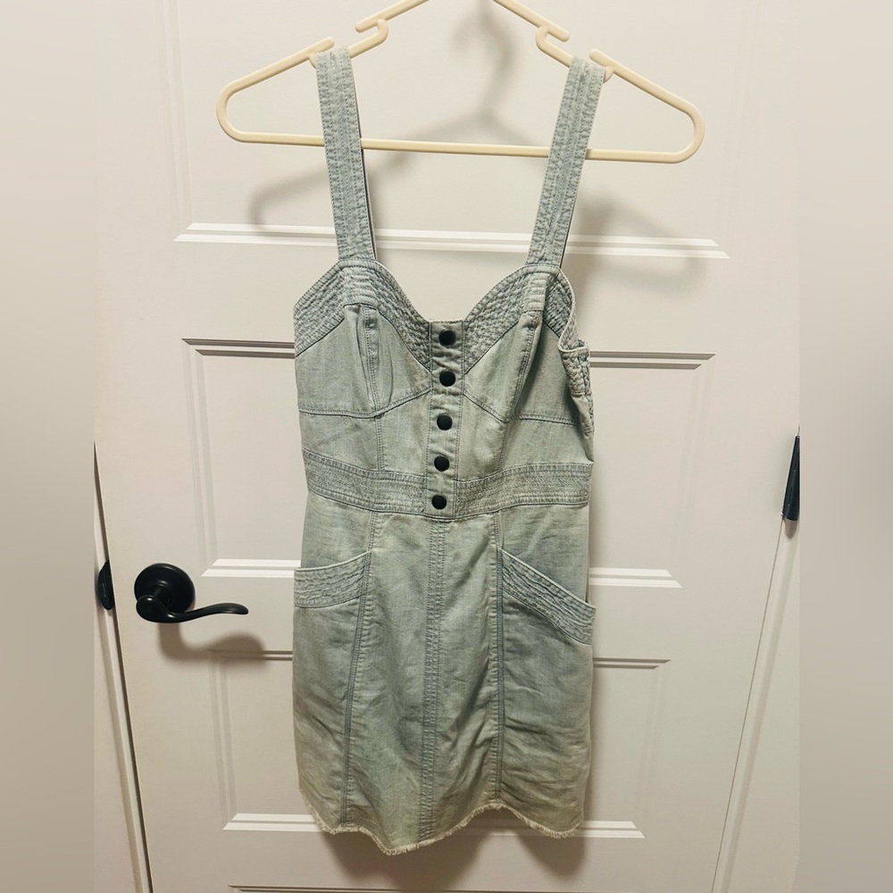 Express Light Blue Denim Mini Dress